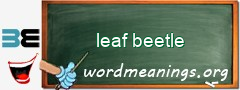 WordMeaning blackboard for leaf beetle